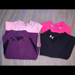 Underarmour cold gear fitted mock LOT of 4